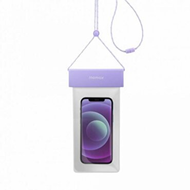 Momax Su Geçirmez Askılı iPhone Koruyucusu - Mor