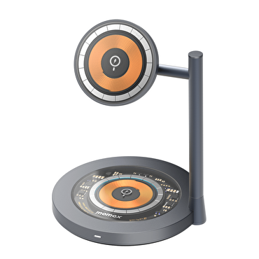 Momax Dual 2 Kablosuz Şarj Standı - Siyah