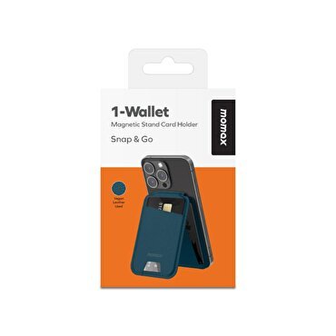 Momax iPhone MagSafe Wallet - Mavi