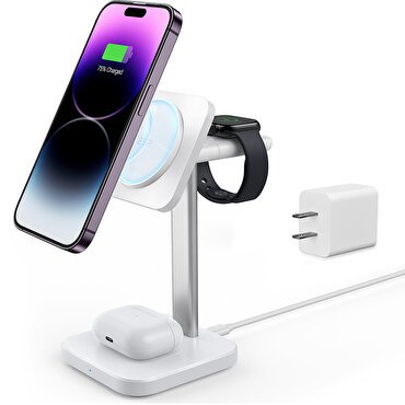 ESR HaloLock 3 in 1 MagSafe Şarj Stand - Beyaz