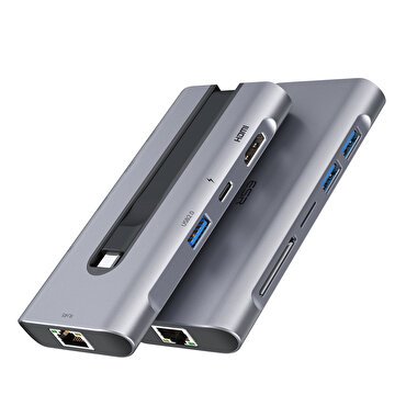 ESR 8 in 1 Type-C Hub - Silver