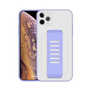 Piili iPhone 11 Hand Strap Kılıf - Lila