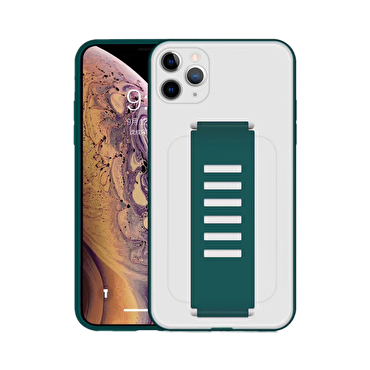 Piili iPhone 11 Pro Max Hand Strap Kılıf - Yeşil