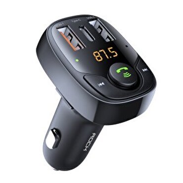 Rock FM Transmitter & Araç Şarjı Siyah