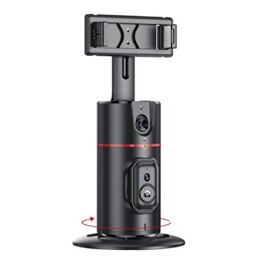 Yesido 360 Derece Yapay Zeka Yüz Takipli Tripodlu Selfie Çubuğu - Siyah