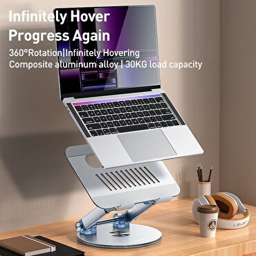 Yesido 360 Derece Ayarlanabilir Metal Laptop Standı - Gümüş