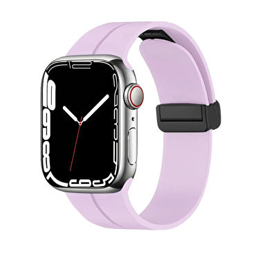 Piili Apple Watch 42-44-45-49 mm Rubber Kayış Lila