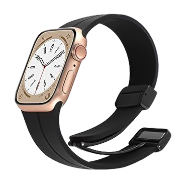 Piili Apple Watch 38-40-41 mm Rubber Kayış Siyah