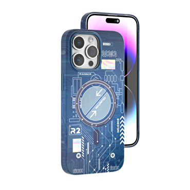 Piili iPhone 14 Pro Neo+ MagSafe Kılıf - Mavi