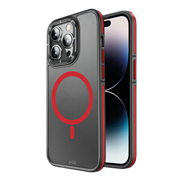 Piili iPhone 14 Pro Max MagSafe Kılıf-Kırmızı
