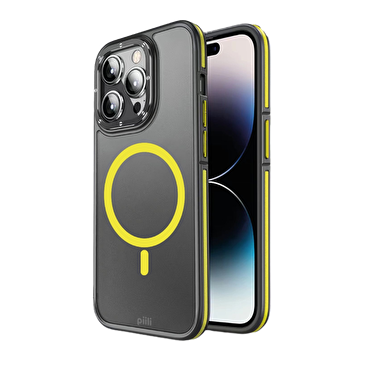 Piili iPhone 14 Pro Max Strong MagSafe Kılıf-Sarı