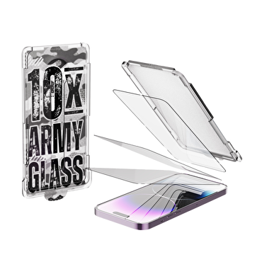 Piili iPhone 15 Pro 10X Army Ekran Koruyucu