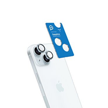 Piili iPhone 15/15 Plus Safir Lens Koruyucu-Mavi