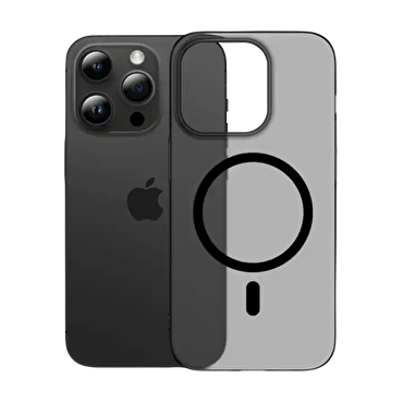 Piili iPhone 15 Plus İnce Magsafe Kılıf - Siyah