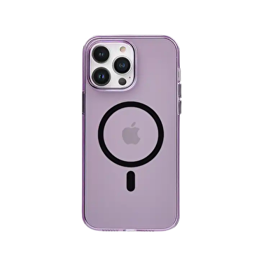 Piili iPhone 15 Pro Max İnce Magsafe Kılıf - Mor