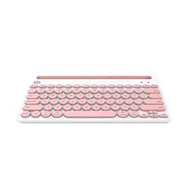 FD Three Bluetooth Klavye - Beyaz Pembe