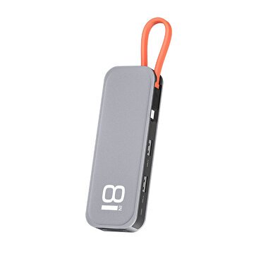 Rock Multi Fonksiyon 8 in 1 Type-C Dönüştürücü