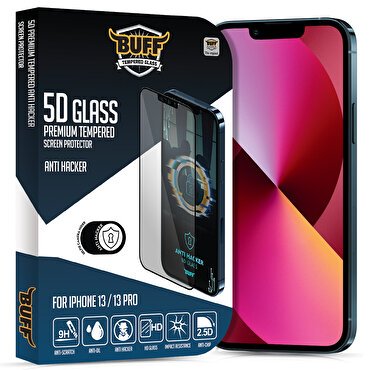 Buff iPhone 13/13 Pro 5D Anti Hacker EkranKoruyucu