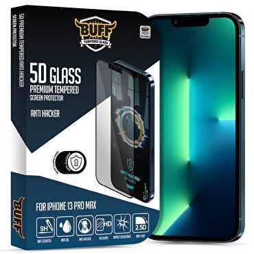 Buff iPhone 13ProMax 5D Anti Hacker Ekran Koruyucu