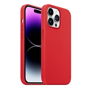 Buff iPhone 14 Pro Max Rubber Fit Kılıf - Kırmızı