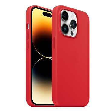 Buff iPhone 14 Pro Rubber Fit Kılıf - Kırmızı