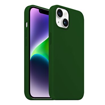 Buff iPhone 14 Plus Rubber Fit Kılıf - Gece Yeşili