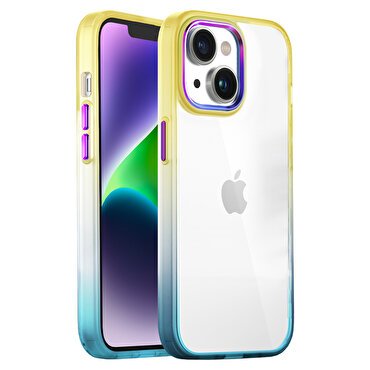 Buff iPhone 14 Plus Air Bumper Rainbow Kılıf-Sarı