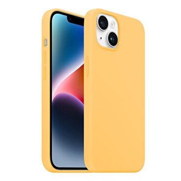 Buff iPhone 14 Rubber Fit Kılıf - Sarı
