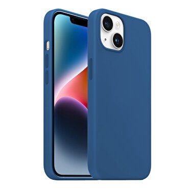 Buff iPhone 14 Rubber Fit Kılıf - Mavi