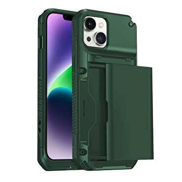 Buff iPhone 14 Plus Slide Armor Kılıf - Yeşil