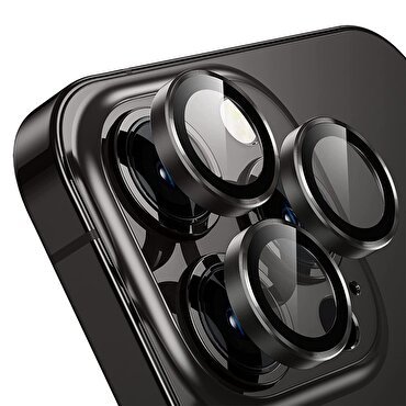 Buff iPhone 14 Pro/Pro Max Metal Lens-Siyah