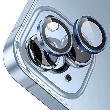 Buff iPhone 14/Plus Metal Lens Koruyucu-Lacivert