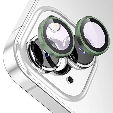 Buff iPhone 13/13 Mini Metal Lens Koruyucu-Yeşil