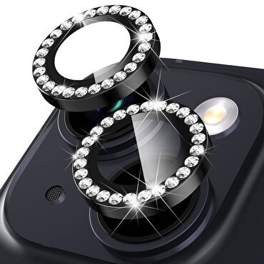 Buff iPhone 14/Plus Diamond Lens Koruyucu-Grafhite