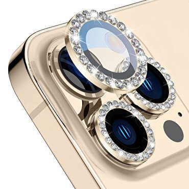 Buff iPhone 14 Pro/Max Diamond Lens - Altın