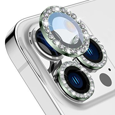Buff iPhone 14 Pro/Max Diamond Lens Koruyucu-Yeşil