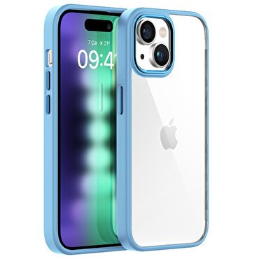 Buff iPhone 15 Plus New Air Bumper Kılıf   Blue