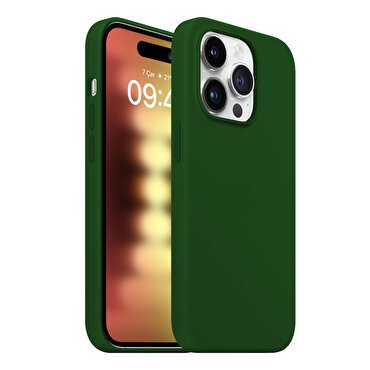 Buff iPhone 15 Pro Rubber Fit Kılıf Dark Green