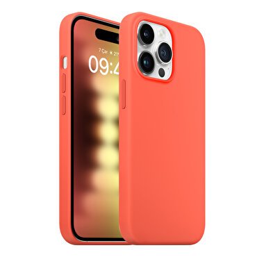 Buff iPhone 15 Pro Rubber Fit Kılıf Nectarine