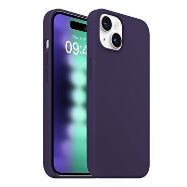 Buff iPhone 15 Plus Rubber Fit Kılıf Mor