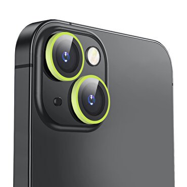 Buff iPhone 14/Plus Neon Metal Lens Koruyucu-Yeşil
