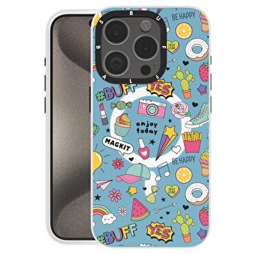 Buff iPhone 15 Pro Max MagKit Kılıf Blue Junior