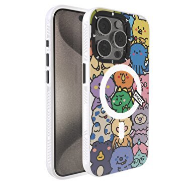 Buff iPhone 15 Pro Max MagKit Kılıf Happy Monster