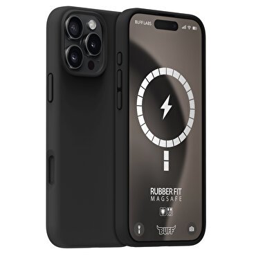 Buff iPhone 16 Pro Max Magsafe Rubber Fit - Siyah