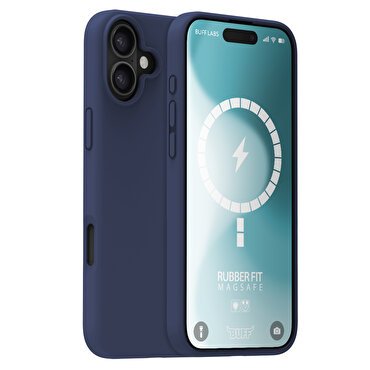 Buff iPhone 16 Magsafe Rubber Fit  Kılıf-Mavi