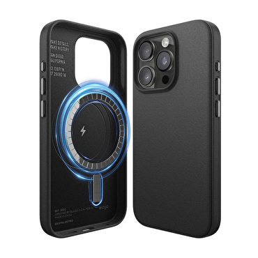 Elago Apple iPhone 15 Pro Max Deri Kılıf - Siyah