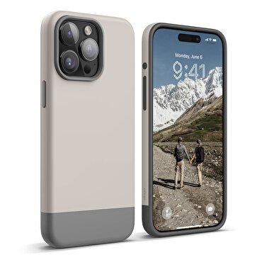 Elago iPhone 15 Pro Max Glide MagSafe Silikon-Krem
