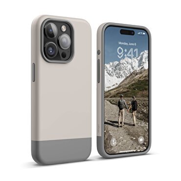 Elago iPhone 15 Pro Glide MagSafe Silikon - Krem