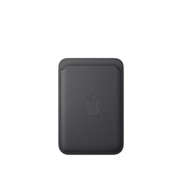 iPhone için MagSafe özellikli Mikro Dokuma Cüzdan - Siyah