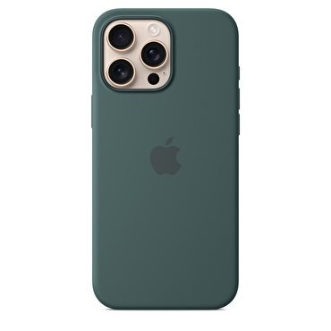 iPhone 16 Pro Max için MagSafe özellikli Silikon Kılıf - Göl Yeşili